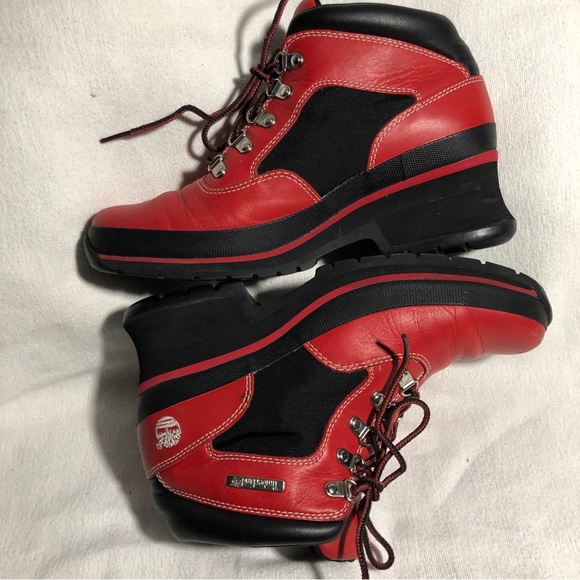 Timberland Leather Wedge Lace Up Boots Hiking - Picture 3 of 8